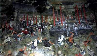 Фреска в монастыре Шаолинь